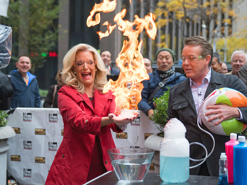 Steve Spangler on FOX and Friends in New York with Super Slime and Spangler Science Club STEM Kit