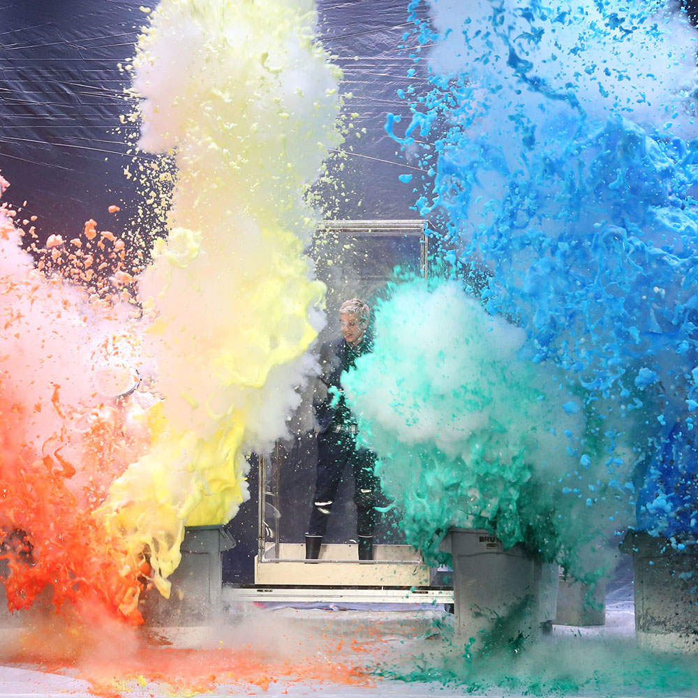 Ellen Show Colorful Explosion